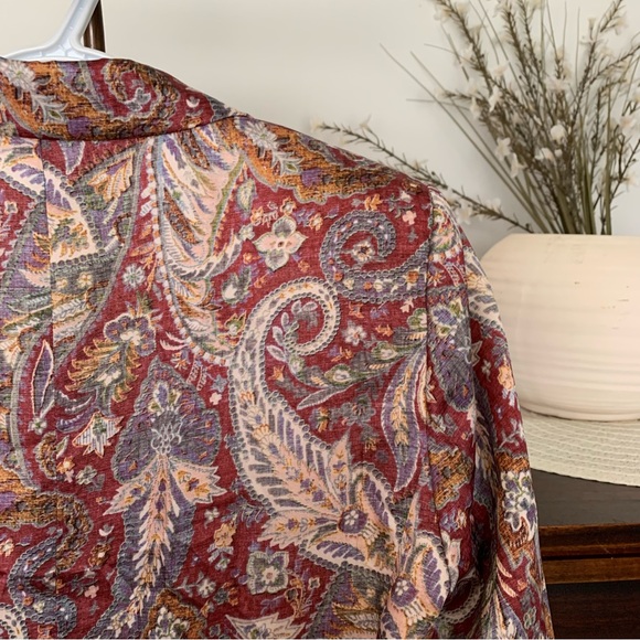 Zara Women's Open Front Paisley Print Blazer, Size Large - Picture 10 of 14